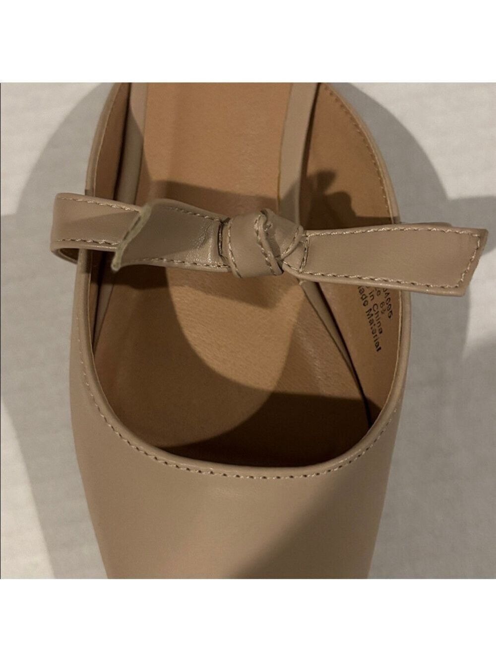 Brinley Co. Tan Mailee Vegan Leather Flat Rounded Square Toe Mule - Size 6.5 - Picture 7 of 8